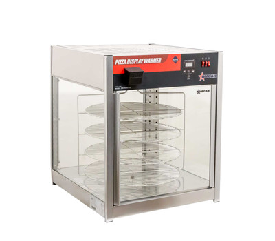 Omcan USA 41468 4 Shelves Countertop Elite Series Pizza Display Warmer - 110 Volts 1-Ph