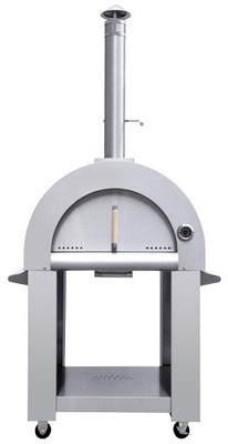 Omcan USA 43113 32.3"W x 28.7"D x 47.24"H Wedge Stainless Steel Wood Burning Oven