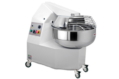 Omcan USA 44256 55 Lbs. Powder Coated Steel Exterior 1 Speed Dough Fork Mixer - 200-240 Volts 2 HP