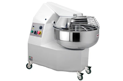 Omcan USA 44256 55 Lbs. Powder Coated Steel Exterior 1 Speed Dough Fork Mixer - 200-240 Volts 2 HP