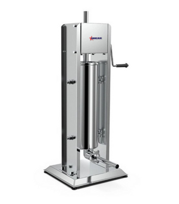 Omcan USA 47539 15 Lbs. Stainless Steel or Aluminum Manual Vertical Heavy-Duty Sausage Stuffer