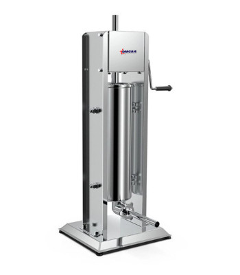 Omcan USA 47539 15 Lbs. Stainless Steel or Aluminum Manual Vertical Heavy-Duty Sausage Stuffer