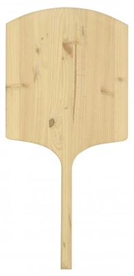 Omcan USA 80609 20" x 22" Blade Rectangular Pizza Peel with 42" L and Wooden Handle
