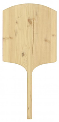 Omcan USA 80609 20" x 22" Blade Rectangular Pizza Peel with 42" L and Wooden Handle