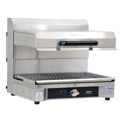 Omcan USA 43450 23"W Stainless Steel Single Electric Countertop Salamander and Broiler - 240 Volts 1-Ph