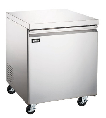 Omcan USA 50053 27" W Stainless Steel Solid Door 1 Section Reach-In Under Counter Freezer - 115 Volts 1-Ph