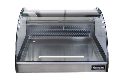 Omcan USA 43074 27.04"W x 34.07"D x 16.04"H Stainless Steel Seafood and Meat Refrigerated Display Case - 110 Volts 1-Ph