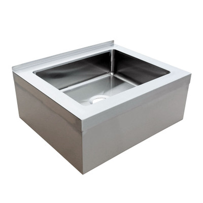 Omcan USA 44605 33" W x 10" H x 25" D Stainless Steel Floor Mount Mop Sink
