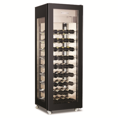 Omcan USA 43458 Glass Door and Sides Showcase Wine Refrigerator - 110 Volts 1-Ph