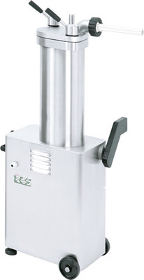 Omcan USA 46098 26 Lbs. Aluminum Lid and Piston Automatic Vertical Hydraulic Sausage Stuffer - 220 Volts