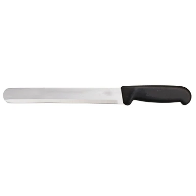 Omcan USA 12573 14" Black Handle Straight Blade Slicing Knife
