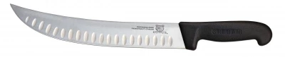 Omcan USA 12176 10" Black Handle Granton Edge Steak Knife