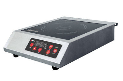 Omcan USA 44414 Single Burner Countertop Induction Cooktop - 240 Volts 3500 Watts