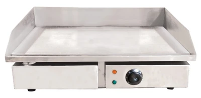 Omcan USA 34869 21.75" x 13.75" Stainless Steel Countertop Electric Griddle - 220 Volts 1-Ph