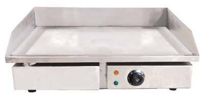 Omcan USA 34869 21.75" x 13.75" Stainless Steel Countertop Electric Griddle - 220 Volts 1-Ph