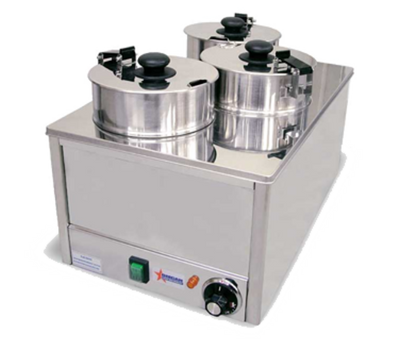 Omcan USA 11390 Stainless Steel Triple Food Warmer - 120 Volts