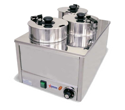 Omcan USA 11390 Stainless Steel Triple Food Warmer - 120 Volts