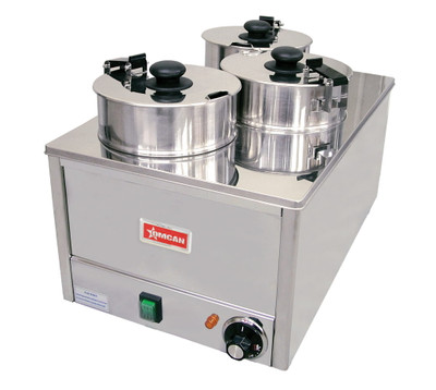 Omcan USA 11390 Stainless Steel Triple Food Warmer - 120 Volts