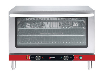 Omcan USA 44307 Stainless Steel Single Deck Full Size Electric Countertop Convection Oven - 220 Volts 1-Ph