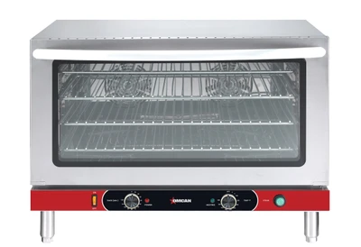 Omcan USA 44307 Stainless Steel Single Deck Full Size Electric Countertop Convection Oven - 220 Volts 1-Ph