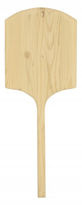 Omcan USA 80607 16" x 18" Blade Rectangular Pizza Peel with 42" L and Wooden Handle