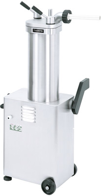 Omcan USA 45950 26 Lbs. Aluminum Lid and Piston Automatic Vertical Hydraulic Sausage Stuffer - 110 Volts