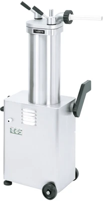 Omcan USA 45950 26 Lbs. Aluminum Lid and Piston Automatic Vertical Hydraulic Sausage Stuffer - 110 Volts