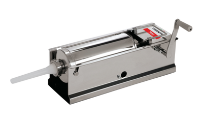 Omcan USA 48164 11 Lbs. Stainless Steel Cylinder Manual Horizontal Elite Series Sausage Stuffer