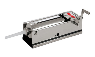 Omcan USA 48164 11 Lbs. Stainless Steel Cylinder Manual Horizontal Elite Series Sausage Stuffer