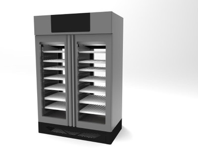Omcan USA 45520 440 Lbs. Stainless Steel Reach-In Affinacheese Cheese Drying Cabinet - 220 Volts
