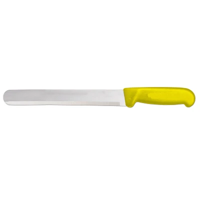 Omcan USA 12559 12" Yellow Handle Straight Blade Slicing Knife