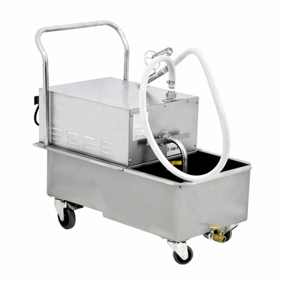 Omcan USA 44481 66 Lbs. Stainless Steel Mobile Oil Filtering Machine - 120 Volts