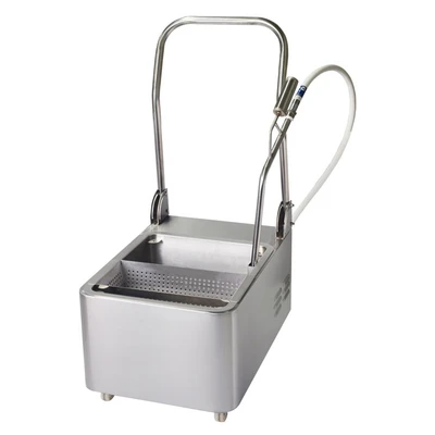 Omcan USA 44481 66 Lbs. Stainless Steel Mobile Oil Filtering Machine - 120 Volts
