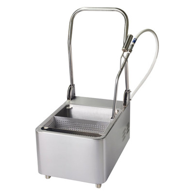 Omcan USA 44481 66 Lbs. Stainless Steel Mobile Oil Filtering Machine - 120 Volts