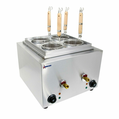 Omcan USA 43559 1.59 Gal. Stainless Steel Double Tank Electric Pasta Cooker