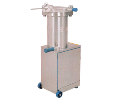 Omcan USA 45959 48 Lbs. Aluminum Lid and Piston Automatic Vertical Hydraulic Sausage Stuffer - 220 Volts
