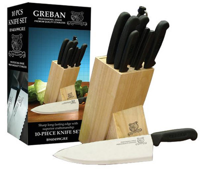 Omcan USA 12887 10 Piece Knife or Block Set