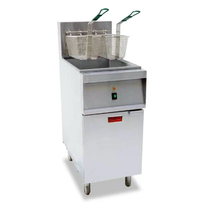Omcan USA 44591 40 Lbs. Electric Floor Model Fryer - 240 Volts 3-Ph