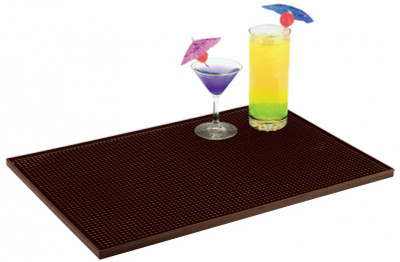 Omcan USA 80362 18" x 12" Brown Bar Service Mat