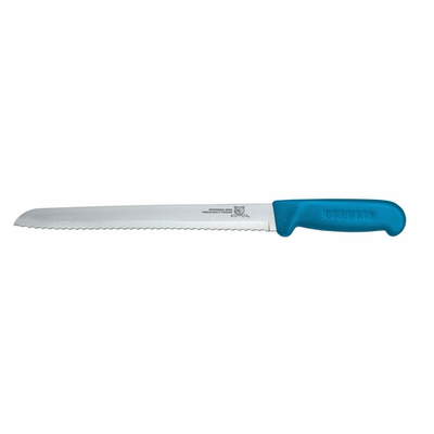 Omcan USA 12613 8&quot; Blue Handle Narrow Blade Slicing Knife