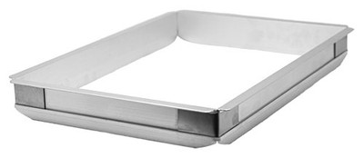 Omcan USA 80253 13" W x 18" D x 2" H Aluminum Sheet Pan Extender for Half Size