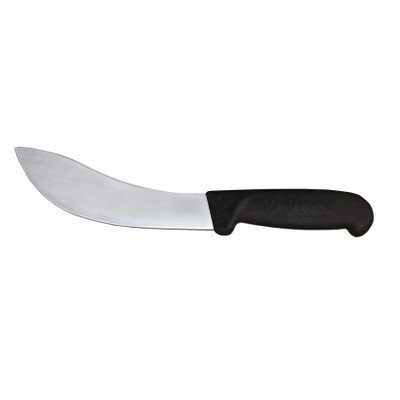 Omcan USA 11863 6" Black Handle Curved Skinning Knife