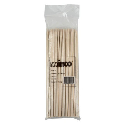 Winco WSK-08 8" Bamboo Skewers (100 Pieces Per Bag)