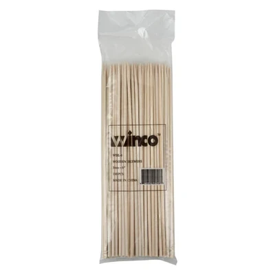 Winco WSK-08 8" Bamboo Skewers (100 Pieces Per Bag)