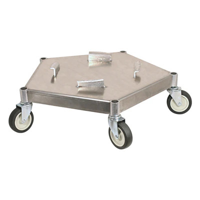 Bar Maid DOL-100 400 Lbs. Load Capacity 5 Casters All Metal Keg and Pail Dolly