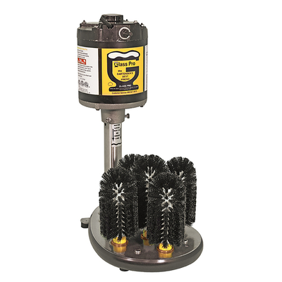 Bar Maid AA 5 Brushes Stainless Steel Upright Electric Glass Pro Glass Washer - 115 Volts 1-Ph