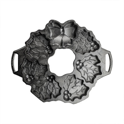 Lodge BWHW Cast Iron Uncoated Holiday Wreath Pan with Handles (3 Each per Case)