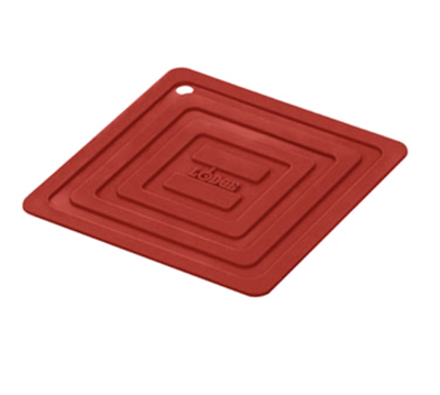 Lodge AS6S41 5" Red Silicone Square Heat Protection Pot Holder (12 Each per Case)