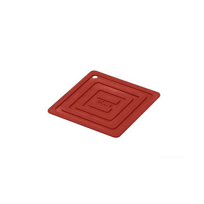 Lodge AS6S41 5" Red Silicone Square Heat Protection Pot Holder (12 Each per Case)