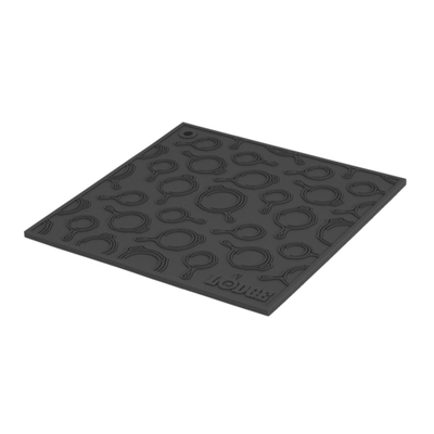 Lodge AS7SKT11 7" W x 7" D Black Silicone Square Trivet (12 Each per Case)